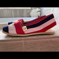 Never Used Brand New Beautiful Relaxing Summer Slip-on Flats With Red Sole, Summer Flats With Red Sole And Closed Toe, Casual Sandals With Red Sole And Flat Heel, Casual Sandals With Flat Heel And Red Sole, Sandals Flat, Flat Color, Flat Sandals, Flat Shoes Women, Loafer Flats