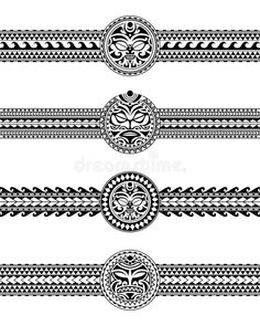 Bracelet Tattoo Design, Tattoo Border, Polynesian Tattoo Sleeve, Stammestattoo Designs, Tato Maori, Bracelet Tattoo, Forearm Band Tattoos