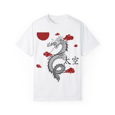 Dragon Design T-shirt that is perfect for those who love unique and mystical styles. This Unisex Garment-Dyed T-shirt offers a relaxed fit and classic crew neckline, making it ideal for both casual and semi-formal settings. It is made with high-quality US cotton for long-lasting comfort and is available in 58 colors. Perfect for dragon enthusiasts and those who appreciate intricate designs. Product features - Available in sizes S to 4XL - Double-needle stitching for durability - Garment-dyed fabric for soft color and texture - Made with 100% ring-spun US cotton - Relaxed fit for comfortable wear Care instructions - Machine wash: cold (max 30C or 90F) - Do not bleach - Tumble dry: low heat - Iron, steam or dry: low heat - Do not dryclean Design Dragon, Dragon Graphic, Dragon Shirt, Mythical Dragons, Fire Breathing Dragon, Fire Breathing, Cool Dragons, Dragon Lover, Dragon Design