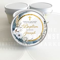 Baptism Candle Favors | Boho Blue Moon Personalized GiftHow to Order:Candle Options (6)Candle (Only) (6) Candles + White BoxesColor Lid: White, Silver, Rustic, and Gold Fragrance and Personalization Go in the Personalize BoxCandle Details:Weight: 4 ouncesHeight: 2" | Diameter: 2.59"Burn Time: 30 Hours Wax Blend: Soy (Plant Base)INFO YOU NEED TO KNOW * Order processing is 2-4 Business days from the purchase date* All orders will ship on Estimated Ship by Date on Invoice* Holiday season place orde Soy Plant, Baptism Candle Favors, Candles White, Candle Stickers, Baptism Candle, Personalized Candle, Boho Blue, Baptism Favors, Candle Favors