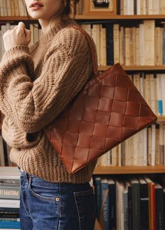 An effortless day-to-night bag. Handcrafted in our signature Grande Weave woven leather with two braided shoulder straps and a magnetic closure. A classic for everyday. Taylor Tomasi Hill, Add Ons, Fall 2024, Handbags On Sale, Beautiful Outfits, Casual Style, What To Wear, Everyday Wear, Fashion Accessories