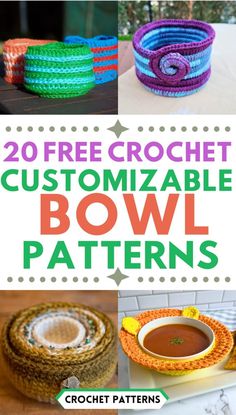 20 free crochet customizable bowl patterns