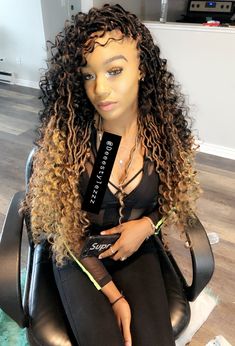 Half Locs Half Curly, Human Hair Faux Locs, Protective Styles For Black Women, Goddess Locks, Women Locs, Micro Braids Hairstyles, Styles For Black Women, Braids Knotless, Curly Pixie Hairstyles