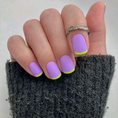 Acrylic Nails Bright, Short Purple Nails, Acrylic Nails Ombre, Coolest Nails, Bright Acrylic Nails, Nails Bright, Summer Acrylic, Nails Ombre