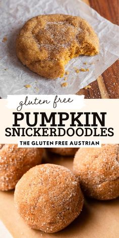 gluten - free pumpkin spicerdoodles are the perfect treat for fall