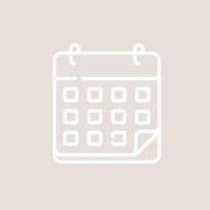 a white calendar icon on a light gray background with the date circled in square shapes