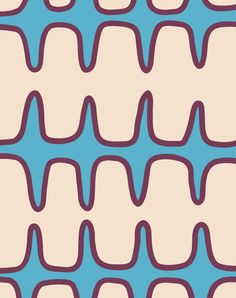 a blue and pink pattern with wavy lines on it's surface, in the middle of an image