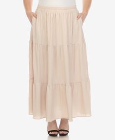 in stock Chic Skirt, Chic Skirts, Tiered Maxi Skirt, Maggy London, Pencil Skirts, Plus Size Skirts, Skirts Online, White Mark, Maxi Skirts