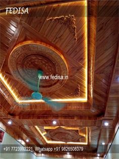 the inside of a restaurant with wooden ceiling