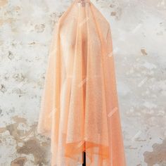 shimmering powder spraying glued orange tulle fabric Sparkly Dress