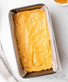 a loaf of bread sitting on top of a pan