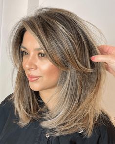 30 Side-Swept Bangs To Soften Your Features Mid Length Hairstyles Side Part, Mid Length Hair Side Part Straight, Mid Length Layered Haircuts Straight, Mid Length Hair With Long Bangs, Mid Length Hair Side Part, Medium Length Haircut With Side Bangs, Mid Length Hair With Layers Side Part, Mid Length Hair With Layers Straight, Long Layers With Side Bangs