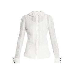 - Composition: 90% cotton 10% nylon - Long sleeves Embroidered Long Sleeve Formal Tops, Designer Fitted Long Sleeve Blouse, Embroidered Long Sleeve Tops For Formal Occasions, Fitted Embroidered Shirt For Work, Fitted Lace Top Blouse For Office, Fitted Lace Top Blouse For Work, Formal Fitted Cotton Blouse, Elegant Embroidered Fitted Tops, Elegant Fitted Embroidered Tops