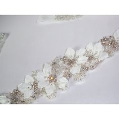 Beautiful Rhinestone, Pearl, Beaded Floral Theme Bridal Belt. There Are Organdy Handmade Flowers Adorning This Belt. It Is A Size 6... 26 Inches Long And 1 1/2 Inches Wide With A 2 1/4 Inch Center. #150 For More Information Please Go To: Treasuresbyevieus@Etsy.Com Returns I Ship Five Days A Week, Monday Through Friday, Via Usps Mail. I Don't Accept Returns Or Exchanges But Please Contact Me If You Have Any Problems With Your Order. We Are Not Responsible For Any Rhinestones That Come Lose After Distressed Leather Belt, Bridal Business, Bridal Sash Belt, Wedding Dress Belt, Wedding Sash Belt, Wedding Sash, Etsy Wedding Dress, Rhinestone Belt, Wedding Belts