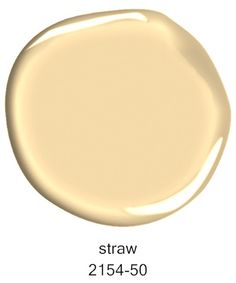 a white paint swatch with the words straw on it, and an image of a round