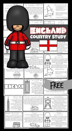 an english country study with pictures and text on the page, which includes information about england