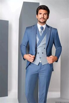 Tuxedo Suit For Men, Men Suits Blue, Terno Slim Fit, Prom Blazers, Man Dressing Style, Dress Suits For Men, Men Suit, Tuxedo Wedding, Fashion Suits For Men