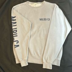 Excellent Condition Blue/Periwinkle Malibu Crew Neck Sweatshirt Size Small. These Is A Small Flaw In The Dye. See Picture. This Was Never Worn And Just Hung On The Closet. Light Wash Long Sleeve Tops For Winter, Casual Light Wash Tops For Winter, Brandy Sweatshirt, Brandy Melville Boston Sweatshirt, Winter Blue Soft-washed Tops, Blue Brandy Melville Sweater, Missy Sweatshirt Brandy Melville, Brandy Melville Nikki Sweater, Brandy Melville Sweatshirt