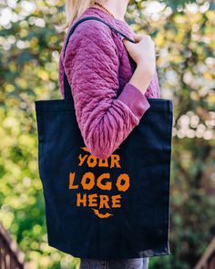 Definitely essential to get a Halloween swag bag! 🤘 🦇 🎃 Custom-printed bags are always a no-brainer giveaway for any type of special event, especially in the fall. And our heavy black cotton canvas grocery totes carry so much versatility that they are bound to be used time and time again. Plus, they provide a large imprint area so you can print multiple business sponsors on the back to generate some revenue for your event. Large Black Canvas Shopping Bag, Black Cotton Canvas Bag For On-the-go, Affordable Black Eco-friendly Canvas Bag, Halloween Swag, Swag Bags, Grocery Tote Bag, Grocery Tote, Swag Bag, Halloween Prints