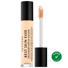 A full-coverage, liquid-cream concealer to instantly cover, conceal, and correct all over the face with a natural finish.Coverage: FullFinish: NaturalFormulation: LiquidHighlighted Ingredients: - Hyaluronic Acid: Hydrates.- Algae Extract: Anti-pollution.What Else You Need to Know: This weightless longwearing formula instantly evens out the appearance of skin without caking or drying. Enriched with algae extract and hyaluronic acid, this skin-enhancing concealer provides anti-pollution effects and up to 12-hour hydration. Concealer Sephora, Hydrating Concealer, Tinted Eyebrow Gel, Shape Tape Concealer, Tarte Shape Tape, How To Apply Concealer, Full Coverage Concealer, Concealer Colors, Sephora Beauty