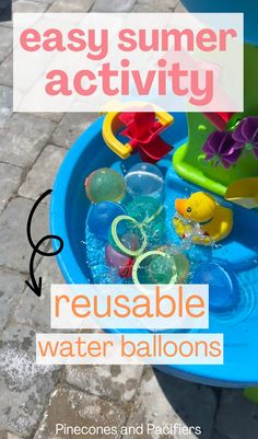 an easy summer activity for kids to play with water balloons