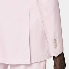 Available exclusively online, this pink suit's jacket is cut to a tailored fit with a natural shoulder. The flat-front trousers are cut with a straight leg and feature side adjusters. Pink Double Breasted Suit With Notch Lapel For Work, Pink Double Breasted Notch Lapel Suit For Work, Tailored Pink Double Breasted Suit With Suit Collar, Pink Tailored Double Breasted Suit With Suit Collar, Tailored Pink Double Breasted Suit, Tailored Double Breasted Pink Suit, Elegant Pink Blazer With Welt Pockets, Elegant Pink Outerwear With Welt Pockets, Luxury Pink Blazer With Notch Lapel