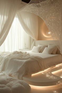 29 White Fantasy Bedroom Ideas with Canopy Beds