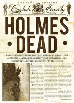 the front page of an english newspaper with pictures of people on it and words that read'holmes dead '