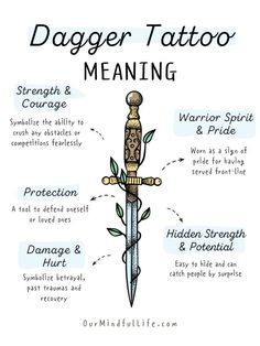 the dagger tattoo meaning and meanings for each individual's body type, including their name