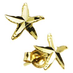 14k Yellow Gold Starfish Stud Earrings | Body Candy Body Jewelry Starfish Earrings, Gold Stud Earrings, Gold Stud, Pierced Earrings, Pierced Ears, Gold Studs, Gold Earrings Studs, Best Products, Earings Piercings