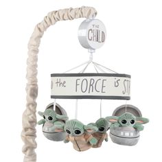 Star Wars The Child Musical Baby Crib Mobile by Lambs & Ivy Musical Nursery, Star Wars Baby Room, Star Wars Nursery, Nursery Songs, Lambs & Ivy, Rock A Bye Baby, Standing Pose, Embroidered Face, Different Poses