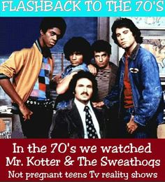 an advertisement for the 70's tv show, mr kotter and the sweaters