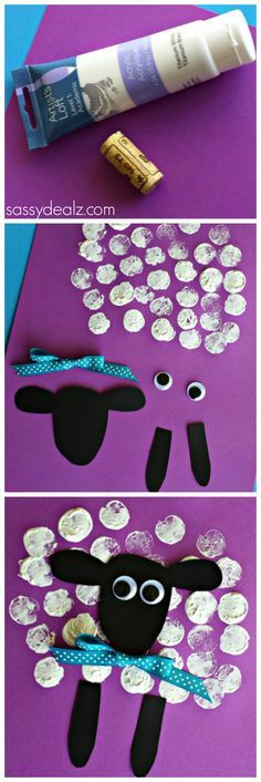 paper plate sheep craft for kids to make