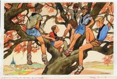 an image of people sitting on the branches of a tree