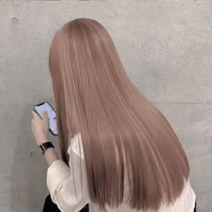 Milky Brown Hair Color, Milktea Hair Colour, Fox Tail Hair Color, Layers In The Back, Beige Hair Color, Asian Hair Color, Longer Layers, Ash Pink, Ulzzang Hair