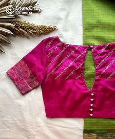 Lines Blouse Designs Latest, Drop Design Blouse, Drop Shape Back Blouse, Back Drop Blouse Designs, Drop Neck Blouse Design, Back Hook Blouse Design, Plain Blouse Designs