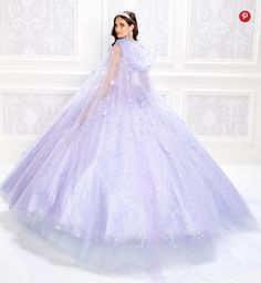 Quinceanera Dress from Princesa by Ariana Vara- PR22036 — Danielly's Boutique Long Sleeve Quinceanera Dresses, Lavender Quinceanera, Floral Ball Gown, Quinceanera Collection, Charro Quinceanera Dresses, Mary's Bridal, Prom Ball Gown, Belle Dress, Quinceanera Dress