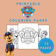 the paw patrol coloring pages are available for children to color and play with their favorite characters