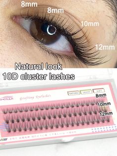 60pcs Cluster Lashes Natural 10D Wispy DIY Lash Clusters Soft And Natural False Eyelashes 8/10/12mm Mix 0.10C Curling     Polyester  Cluster Lashes   Beauty Tools, size features are:Bust: ,Length: ,Sleeve Length: Lash Clusters Natural, Eyelash Individual Lashes, Lash Bundle Ideas, Natural Cluster Lashes, Light Lashes, Eye Lashes Extensions, Angel Eyelash Extensions, Wispy Lash Map, Cluster Lashes