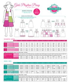 the sewing pattern for girls's aprons