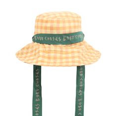 Kids Bobo Choses Vichy Hat - yellow Kids Bucket Hat, Boutique Stores, Unique Boutique, Kids Club, Kids Hats, Plaid Print, Hat Hairstyles, Sale Items, Final Sale