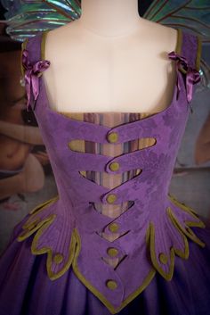 Fantasy Corset, Fairy Corset, Drawing Outfits, Lilac Fairy, Interesting Fashion, Witch Dress, Costume Patterns, Corset Bodice, Fantasy Costumes