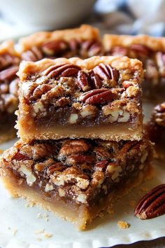 Lazy Pecan Pie Bars Classic Pecan Pie, Easy Bar Recipes, All Butter Pie Crust