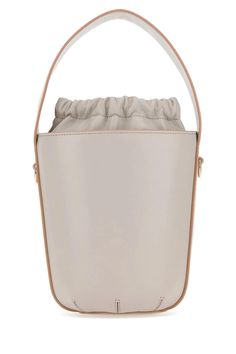 Exterior: 100% CalfLining: 100% FabricFinishing: Golden metal Chloe Purses, French Chic, Leather Bucket Bag, Leather Bucket, Sneaker Wedge, Leather Flats, French Fashion, Pink Leather, Bridal Shoes