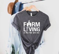 Farm Mom Shirt, Funny Farm Shirts, Farm Outfit Women, Farming Shirts, Farmer Woman, Farm Outfit, Farm Shirts, Life Gifts, Farm Tees