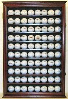 Flag Connections 80 Novelty/Souvenir Golf Ball Display Case Holder Cabinet, (Mahogany Finish) Military Frames, Golf Ball Display, Golf Ball Displays, Flag Display Case, Ball Display, Wand Organizer, Flag Display