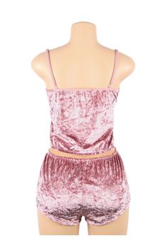 This beautiful Crushed Velvet Tank / Short set is perfect for lounging around the house. Adjustable Sliders Pull on Elastic Short Comes in 3 Colors Split Size Small/Medium Large/XLarge STYLE # 81016 Velvet Tank, Elastic Shorts, Pink Pin, Short Set, Women Set, Crushed Velvet, Black Mesh, Sliders, Short Sets