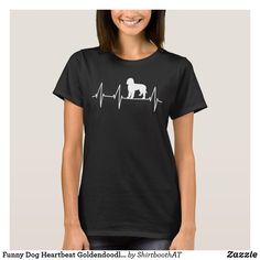 Funny Dog Heartbeat Goldendoodle T-Shirt for Women Math Mental, One Word