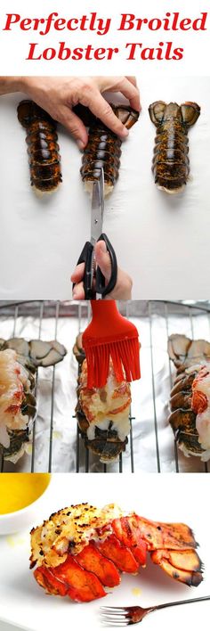 lobsters are being prepared to be cooked in the oven, and then eaten by someone else