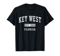 PRICES MAY VARY. This retro Key West Florida FL shirt features classic distressed athletic print sports design & is a great way to show your hometown patriotic pride. Perfect gifts for those who love it's charm & proud to be from Key West Florida FL. Vintage Key West Florida FL shirt with cool old school sports logo makes a great travel souvenir & gift. Also available on Mens Womens & Kids Tees, Long Sleeve T-Shirts, Hoodies & Sweatshirts. Click the brand link above to see more styles. Lightweig Florida Shirt, Florida Design, Key West Fl, Key West Florida, Sports T Shirt, Retro Tee, Vintage Florida, Athletic Sports, Retro Tshirt